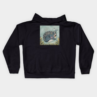 A Baby Whale in the Ocean Kids Hoodie